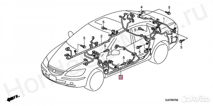 Жгут проводов с левой стороны Honda Legend 4 рест