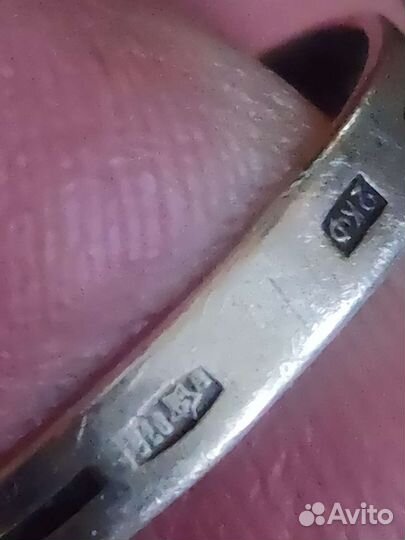 Серебряное кольцо и серьги СССР875 александрит