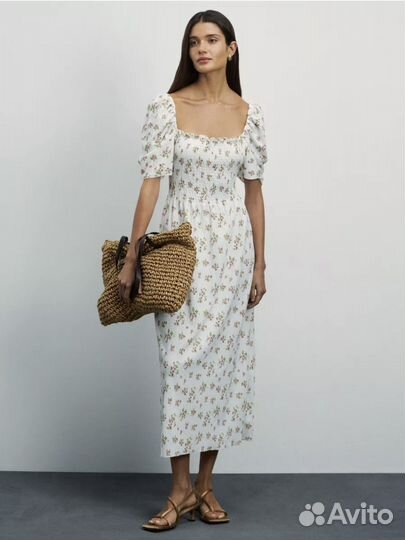 Летнее платье zara белое