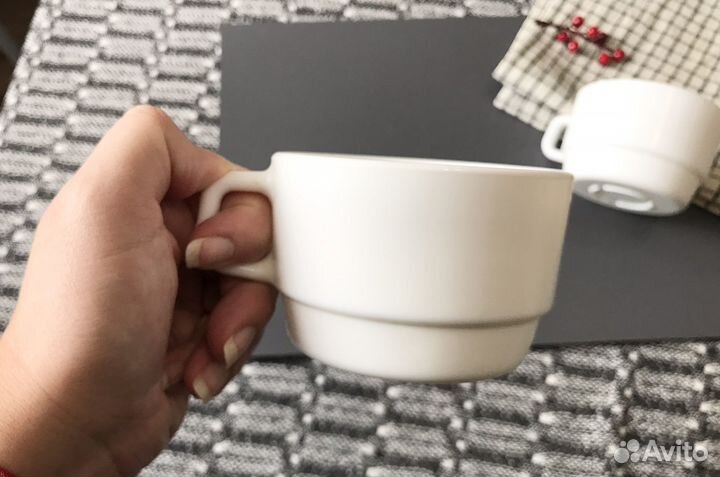 Чайные чашки белые бу