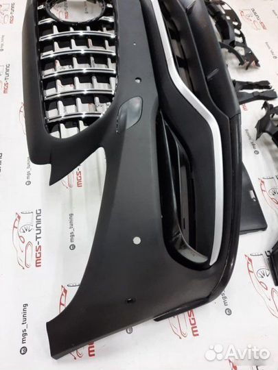 Бампер C63 Edition 1 с решеткой W205 Рест Chrome