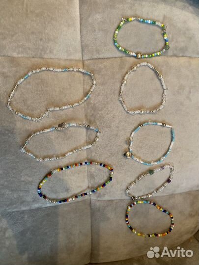 Браслет из японского бисера на руку и ногу