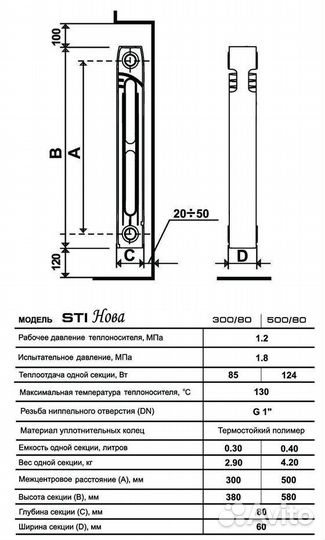 Радиатор отопления секционный