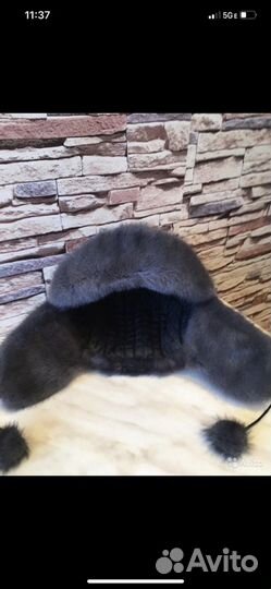 Шапка зимняя нерпа+норка