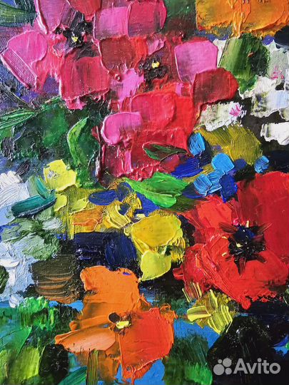 Картина маслом цветы