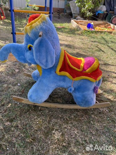 Детская качалка лошадка слон