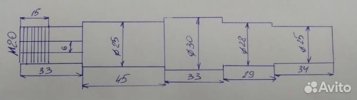 Вал для садового мульчера