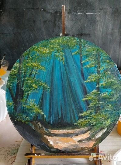 Интерьерная картина акрилом лес