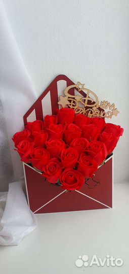 Букет из мыльных роз