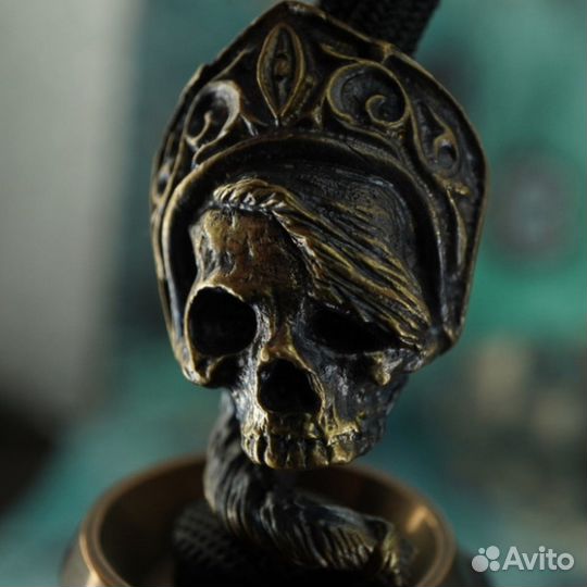 Брелок Русская Красавица Зима Кокошник Череп