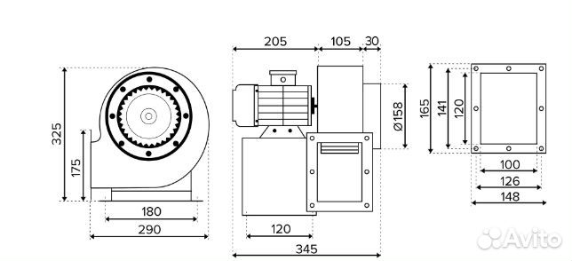 Вентилятор улитка 220 В