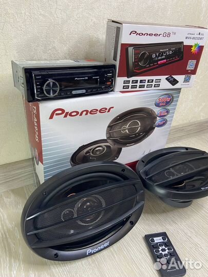 Магнитола + Динамики Овалы Pioneer