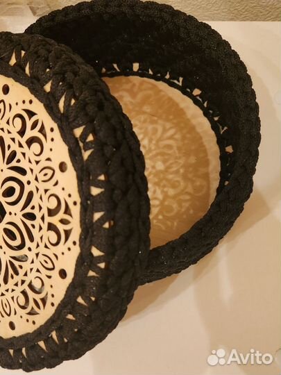 Корзина вязаная