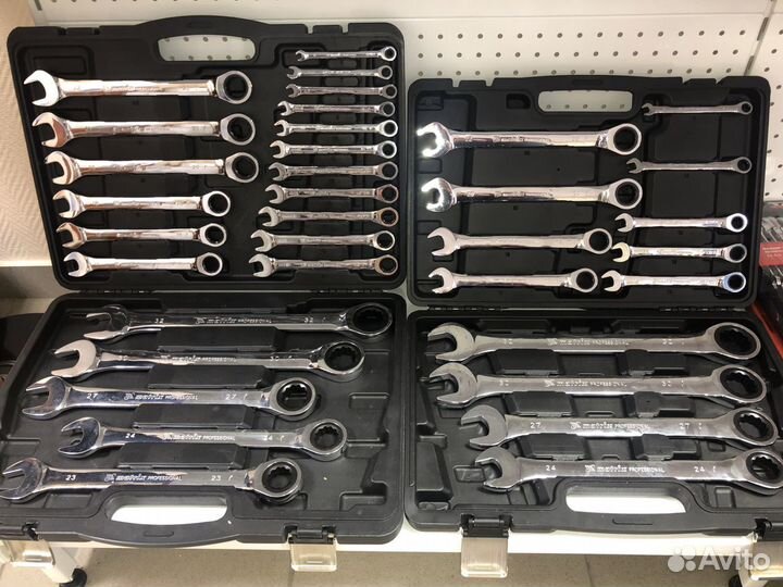 Набор комбинированных трещоточных ключей