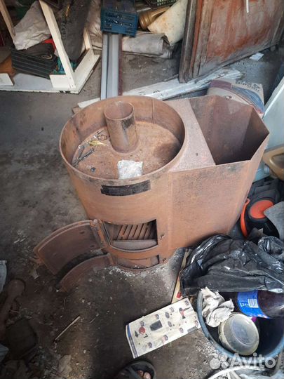 Печь для бани из трубы с баком