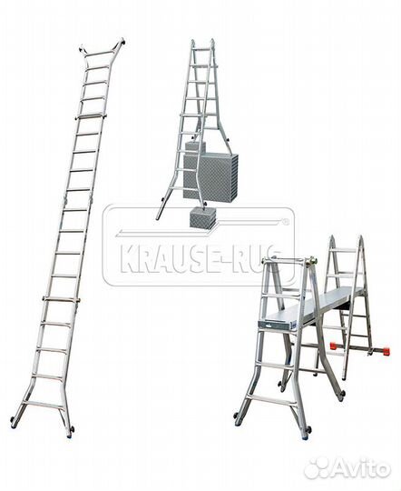 Шарнирная стремянка-трансформер Krause stabilo 4х5