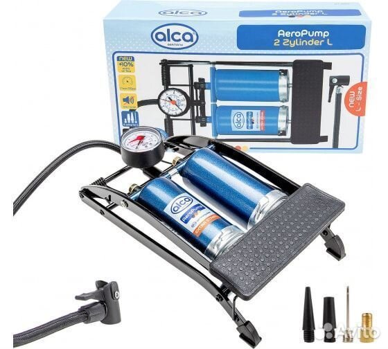 Насос ножной с манометром alca (двойной) 202200