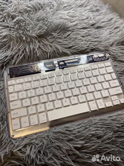 Клавиатура беспроводная белая hoco s55