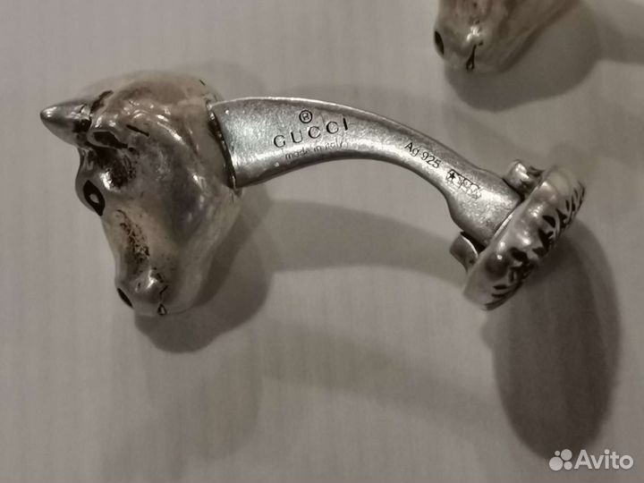 Новые запонки Gucci Anger Forest Bull Aged
