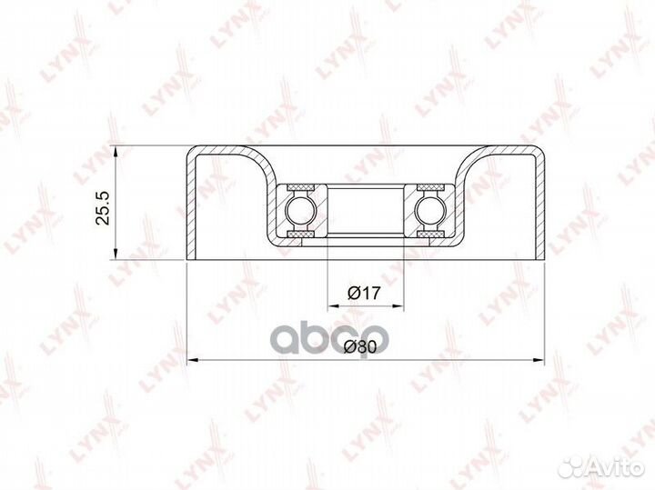 Ролик натяжной приводного ремня PB5002 lynxauto