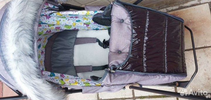 Детские санки коляска Galaxy Glory Gloss