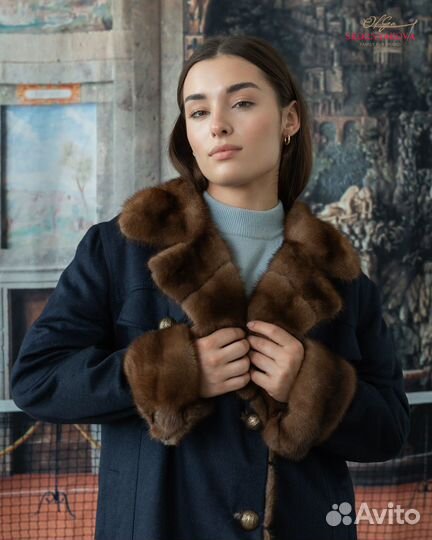 Куртка из норки и кашемира