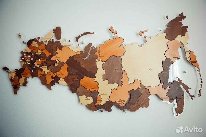 Деревянные карты мира