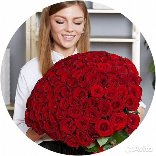 Букет из 101 розы, доставка цветов, букетов