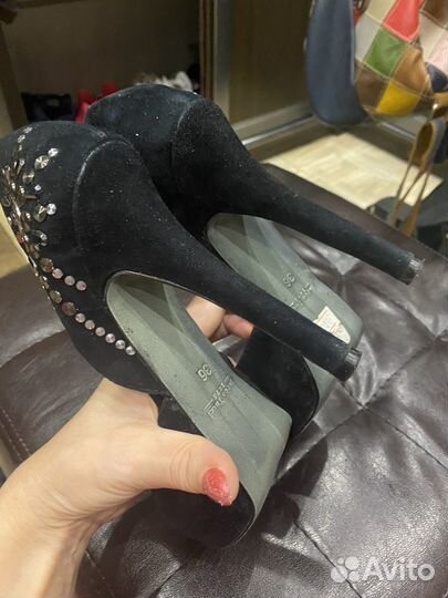 Туфли женские 36 размер замшевые