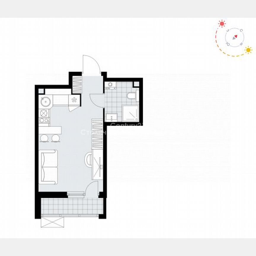 Квартира-студия, 24,5 м², 2/18 эт.