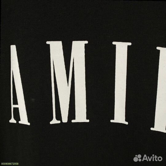 Футболка Amiri 3D logo (Хлопок 100%, Премиум)