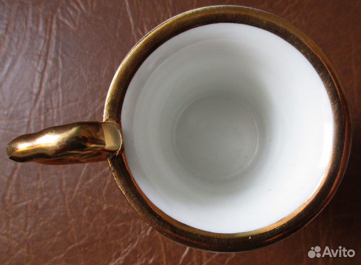 Фарфор кобальт с золотом Кофейная чашка ГДР