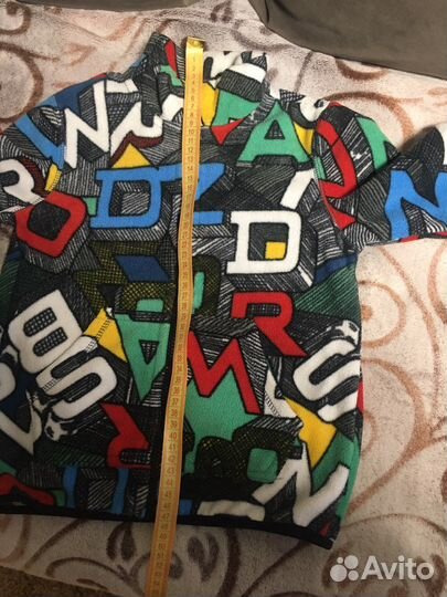 Флисовая детская кофта Button blue унисекс