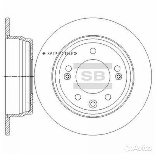 Sangsin brake SD1081 Торм.диск зад.262x10 5 отв