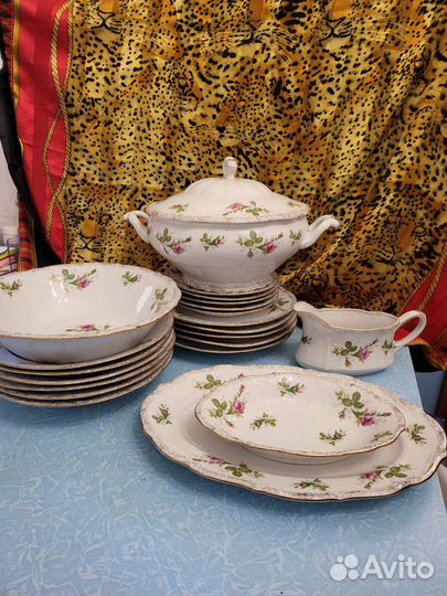 Сервиз столовый польский роза шиповник, оригинал