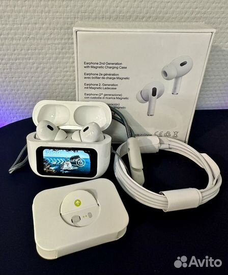 Наушники apple airpods pro 2 с дисплеем, новинка