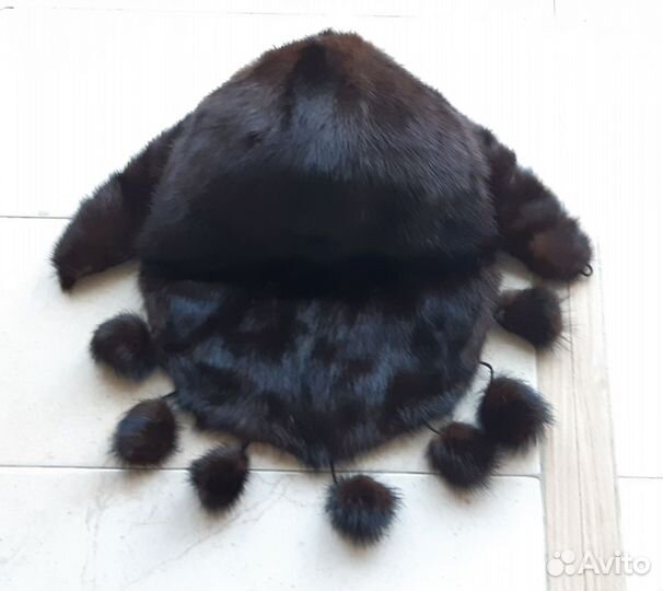 Шапка зимняя норковая мягкая, новая