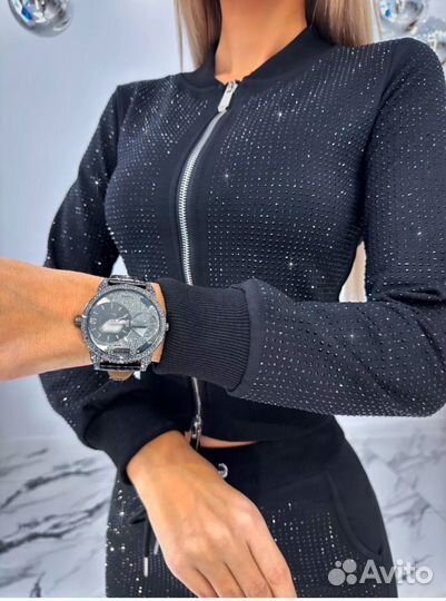 Костюм женский двойка в стразах