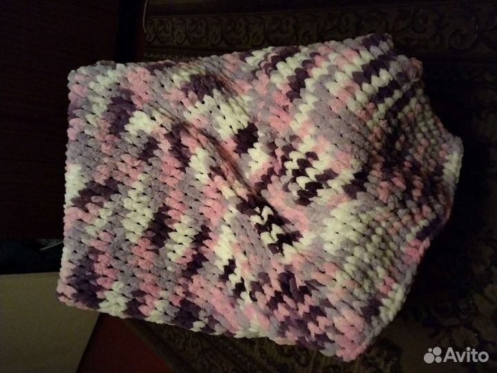 Плед детский вязаный ручная работа