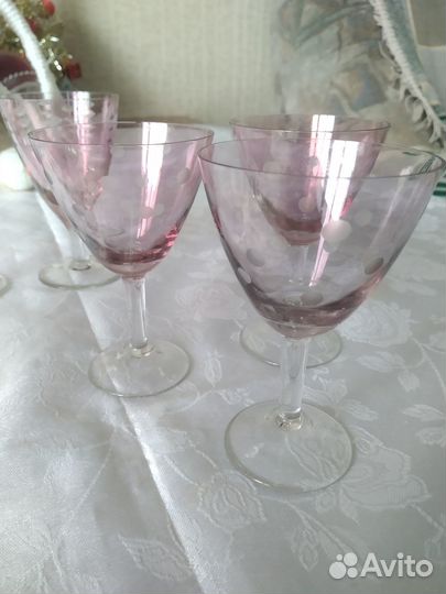 Рюмки (марганцевое стекло)