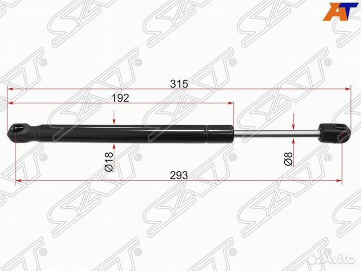 Амортизатор капота volvo S60 II 10- /V60 10- ST-31