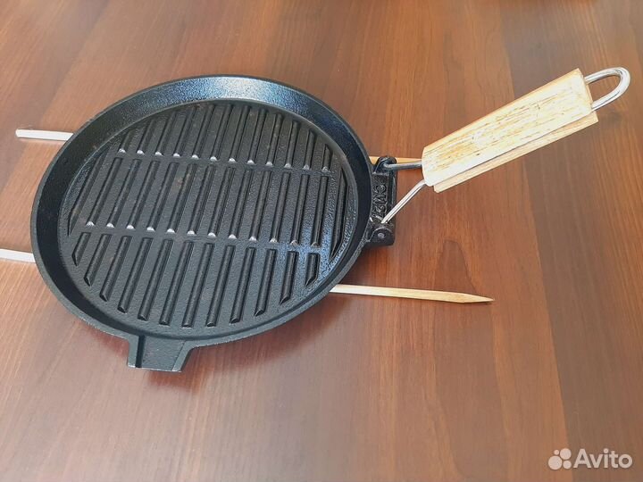 Чугунная сковорода гриль