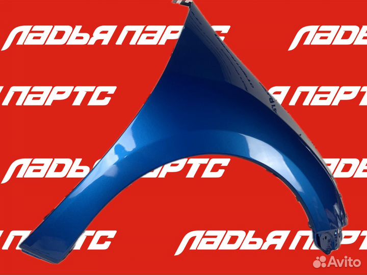 Крыло Renault logan (14) Б/П правое Лазурно-синий Azur Blue RPL