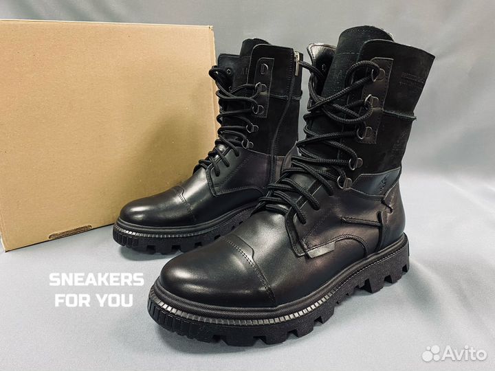 Ботинки зимние кожаные стиль Timberland