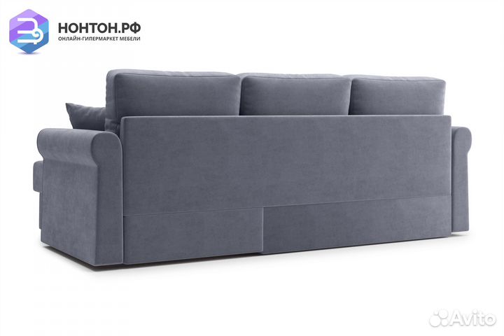 Диван угловой дельфин Лира темно-серый