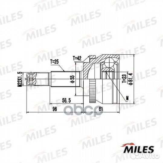 ШРУС наружный nissan almera 1.5D/1.8 00- (GKN