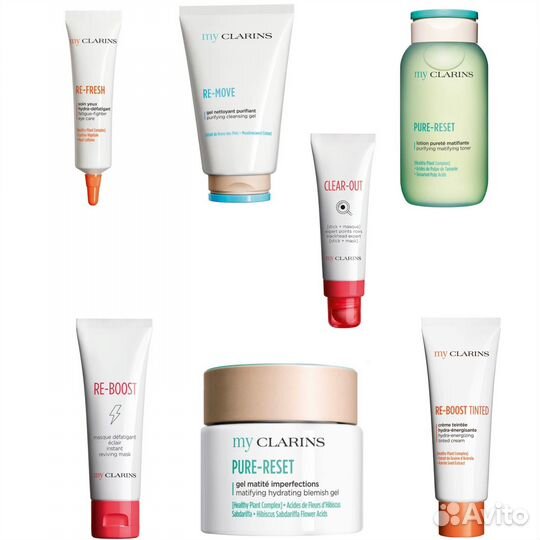 Clarins гели тоник крема маски для лица