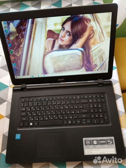 Acer 4ядра/8гб озу/SSD/17дюймов экран