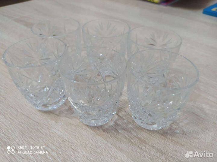 Стопки, рюмки хрустальные