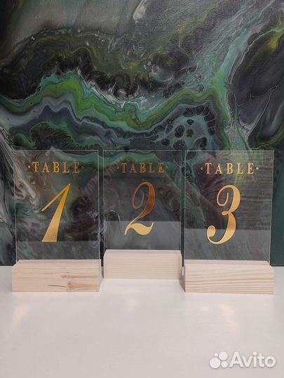 Номерки на столы на свадьбу